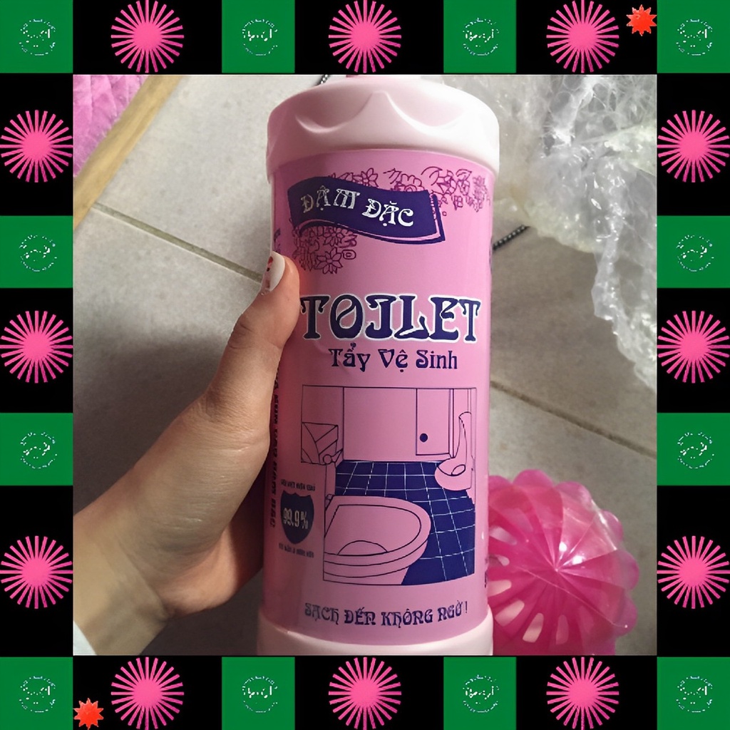 Chai tẩy toilet Hando Việt Nam 960ml đánh bay mọi vết bẩn (Dùng cho nhà tắm, toalet, lavabo và gạch men)