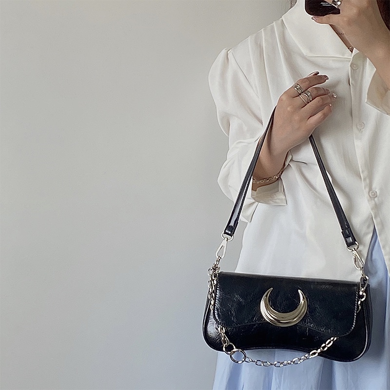 Túi xách nữ đeo vai đẹp đeo chéo cao cấp họa tiết mặt trăng HAI BẢY DV10