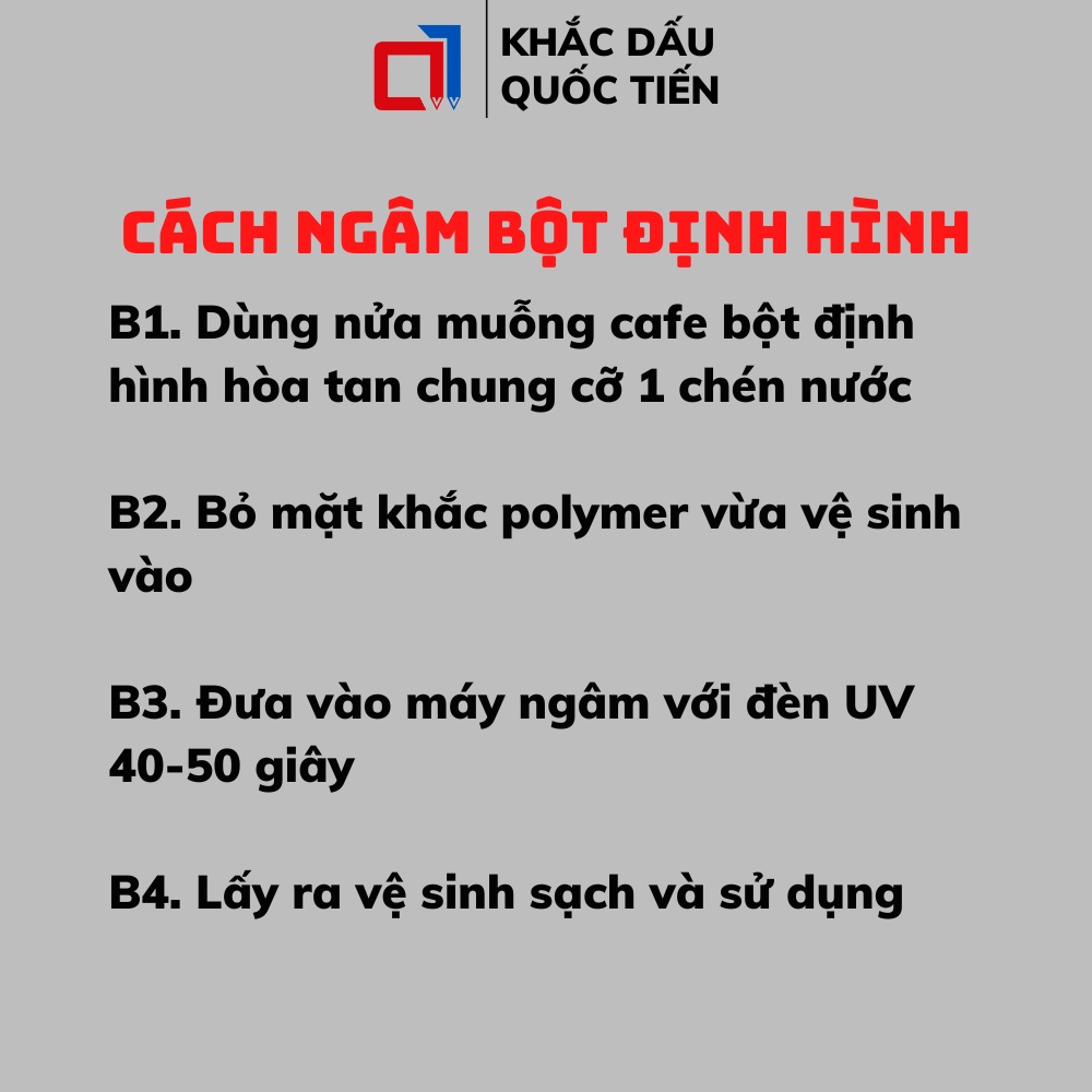 Bột Định Hình, Bột Chống Dính, Dùng Để Ngâm Mặt Dấu Cứng Cáp Và Bền Hơn Thương Hiệu Quốc Tiến 100g