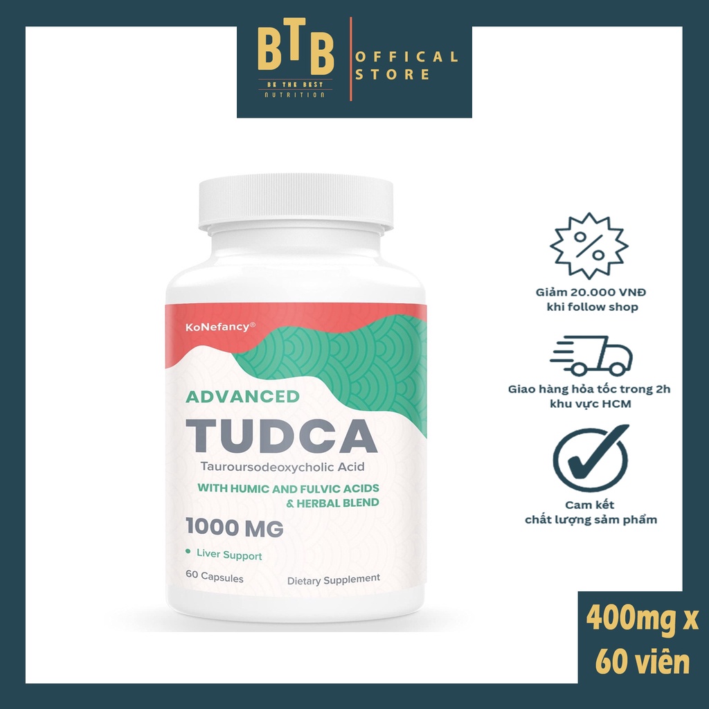 Viên uống hỗ trợ giải độc gan ADVANCED TUDCA 60 viên từ thương hiệu KONEFANCY