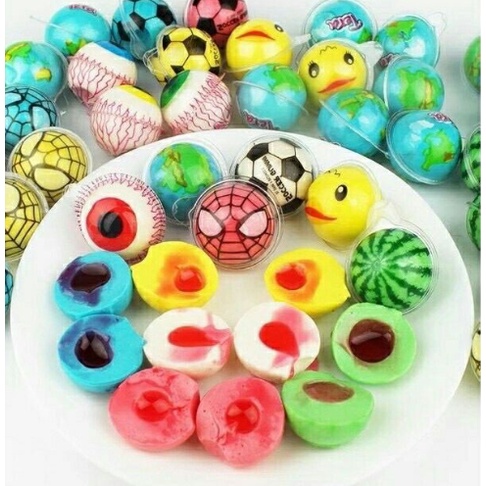 Combo: 10 cái kẹo dẻo - kẹo mắt có nhân siro trái cây - Kẹo hottrend Halloween siêu thơm ngon