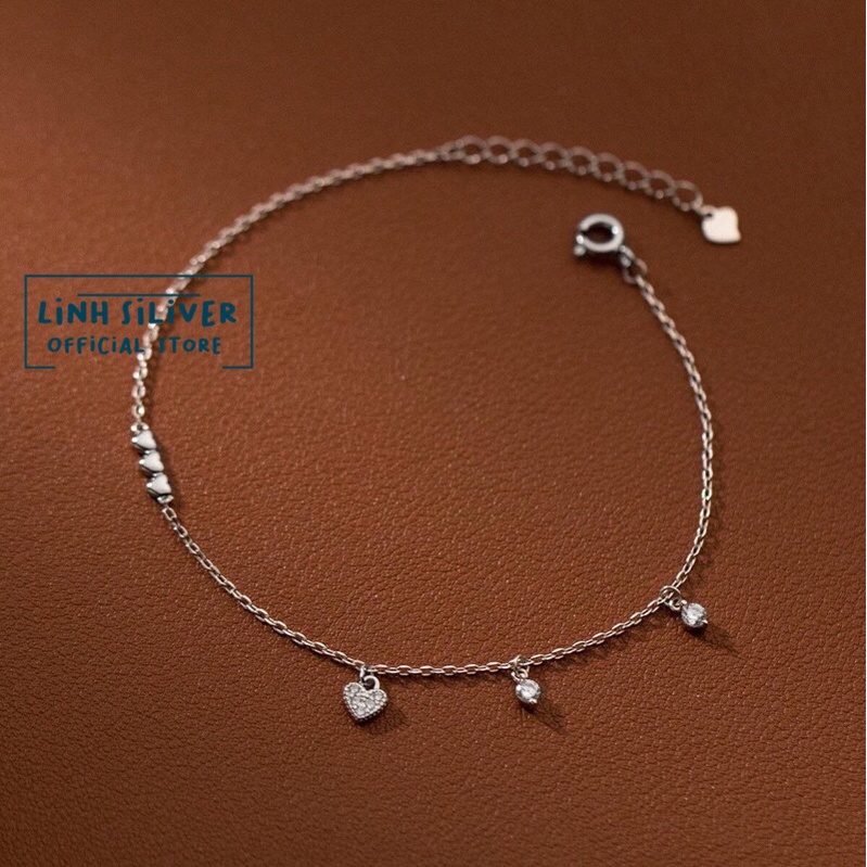 Lắc tay tim nhỏ xinh hot tren bạc ta- Shop bạc Linh siliver