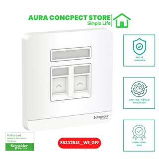 Bộ ổ cắm mạng đôi cat5e, cat6 avataron - schneider electric