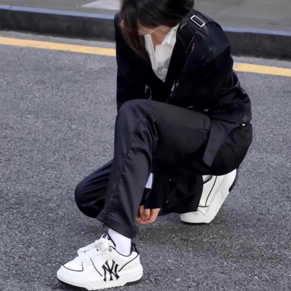 Giày MLB Chunky đen, Giày Chunky Ny cô thâp thời trang unisex hot 2022 Full Box