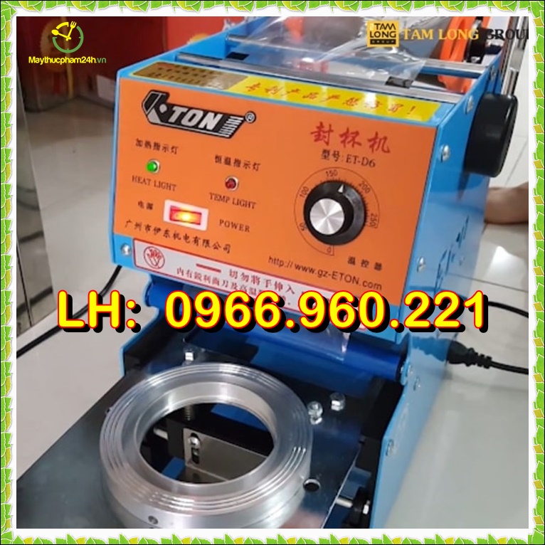 Máy dập nắp cốc ET-D7, dán miệng cốc nhựa (cốc 350,500,700ml) Sản lượng: 300 - 400 chiếc/ h