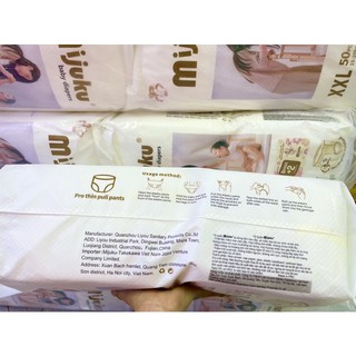 Tã Quần Mijuku Size M,L,XL,XXL,XXXL (50+2)