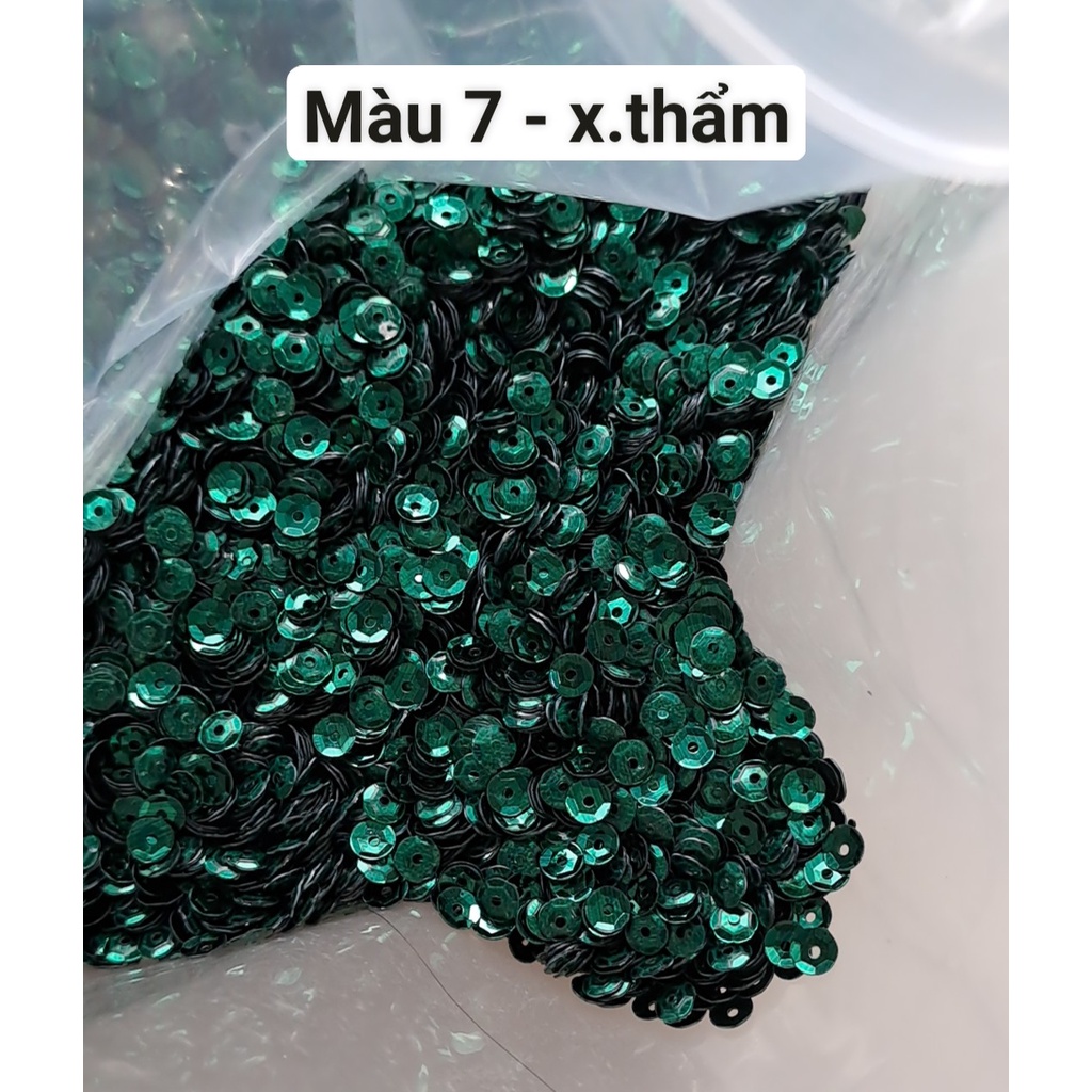 10gam kim sa tròn, kim sa vảy cá 4-6-8-10mm đủ màu,trang trí quần áo, thủ công handmade tùy thích
