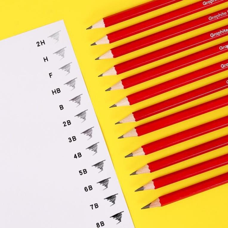 Bộ Bút Chì Cao Cấp Mont Marte - Độ cứng từ 2H-8B - 12 chiếc/hộp - Graphite Pencils Signature 12pc - 