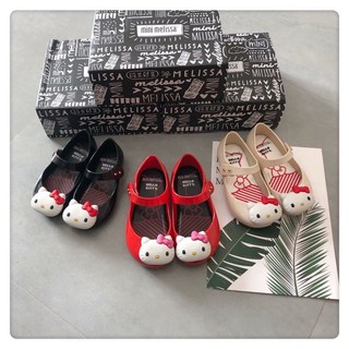 Giày nhựa thơm Melissa xuất dư hình mèo HELLO KITTY cho bé gái