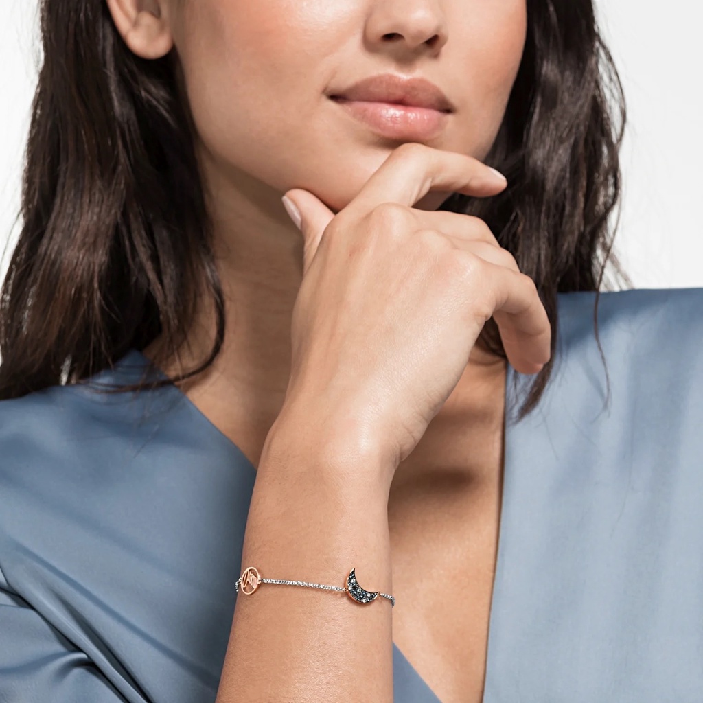 Lắc tay Swarovski Remix Collection Vòng tay Swarovski 5490934 hình mặt trăng - size M