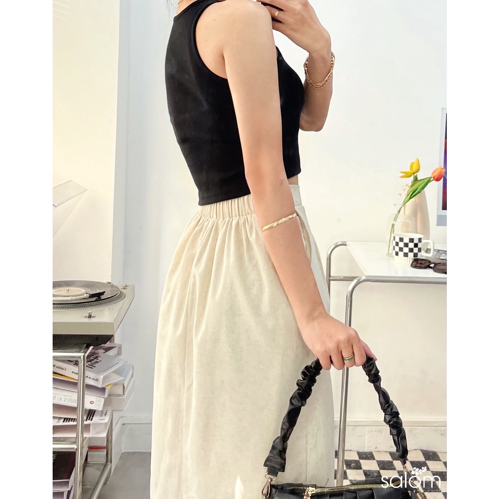 Chân váy dài có lót phong cách Hàn Quốc SALOM Shp022