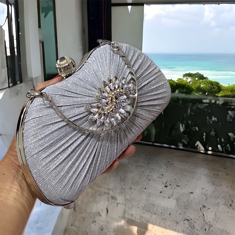 Bóp Đầm Đeo Vai Kết Hạt Thủ Công Hàng Cao Cấp Có Quai{ Nhận giao hoả tốc trong ngày khu vực tphcm}