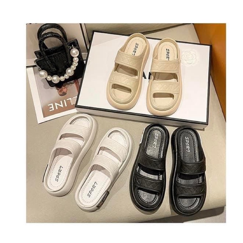 Dép quai ngang 3 màu ôm chân hàng QC Kèm ảnh thật