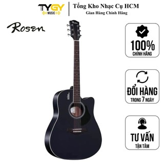 Đàn Guitar Acoustic Rosen G11BK (Size 41) Chính Hãng - Tặng Kèm Bao Đàn,Capo,Pick, Ty Chỉnh Cần