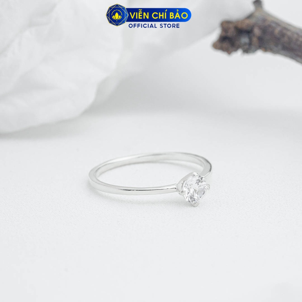 Nhẫn bạc nữ đá pha lê chất liệu bạc 925 thời trang phụ kiện trang sức Viễn Chí Bảo N400139