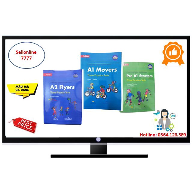 Bản đẹp Three Practice Test Starter, Mover, Flyers (chọn 1 tùy ý từ starter, Mover, Flyers)