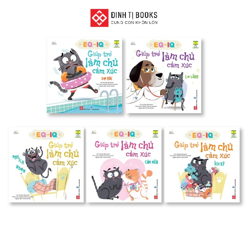 Sách EQ - IQ giúp trẻ làm chủ cảm xúc - Truyện tranh minh họa giáo dục cho trẻ từ 3 - 9 tuổi - Đinh Tị Books
