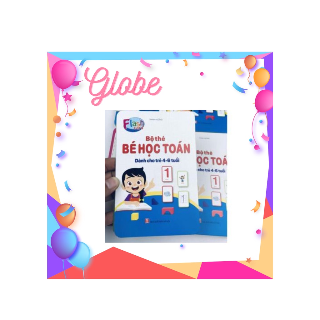 Thẻ Flashcard cho Bé Tư Duy Học Toán Bé Từ 4 Đến 6 Tuổi Học Số Và Phép Tính (42 Thẻ)Size 10X15 cm