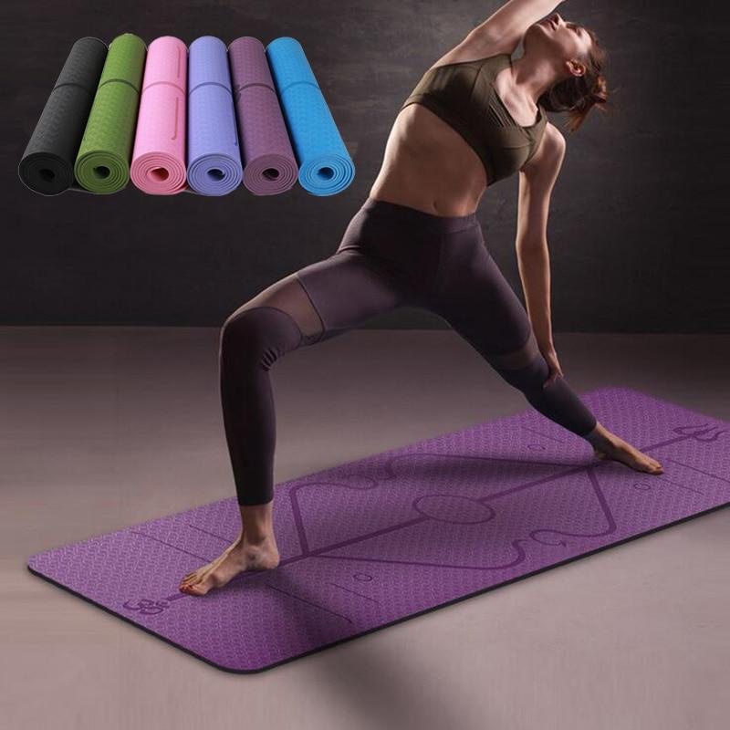 Thảm Tập Yoga Định Tuyến TPE 6mm-8mm Cao Cấp,Chống Trơn Trượt Đại Nam Sport + Kèm Túi Và Dây