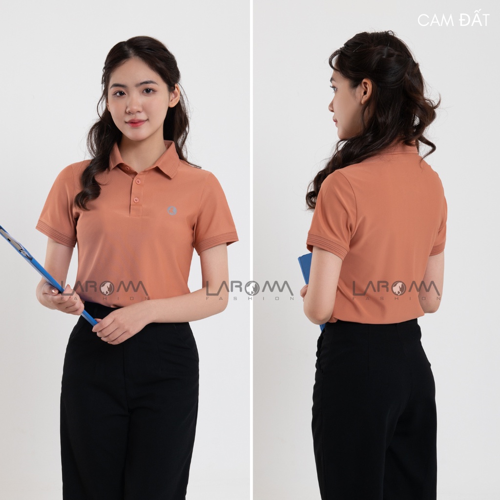 LAROMA Áo polo nữ basic trơn | vải coolmax làm mát