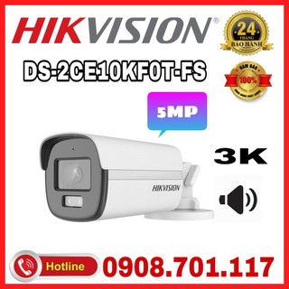 Camera hdtvi có màu ban đêm 5mp hikvision ds-2ce10kf0t-fs