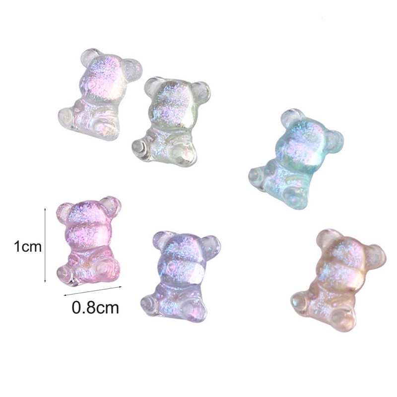 Set 20 Charm Gấu Mix Màu