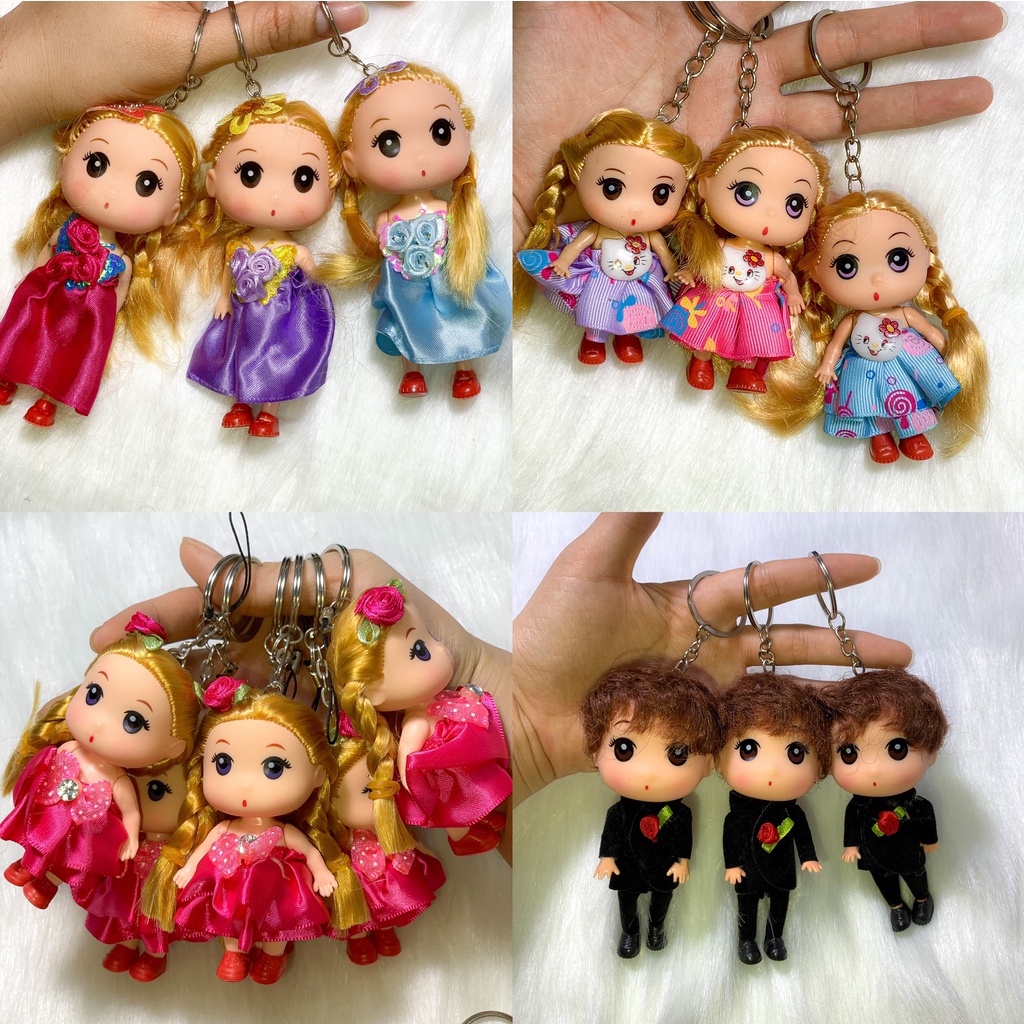 Móc Khóa Búp Bê Chibi Cao 10 cm Treo Túi Xách, Balo, Chìa Khoá Siêu Xinh