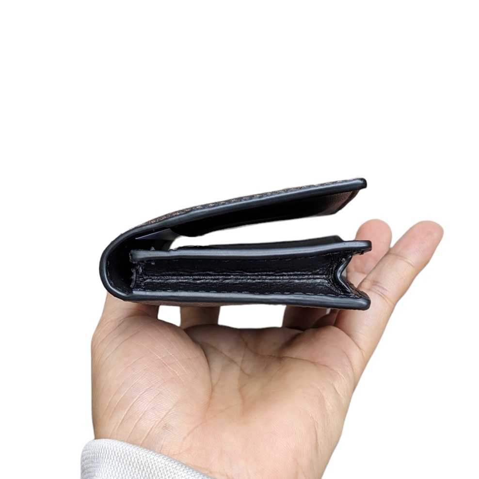 COACH 91681 IMAA8 Women's Card Case, Business Card Holder, Brown x Black