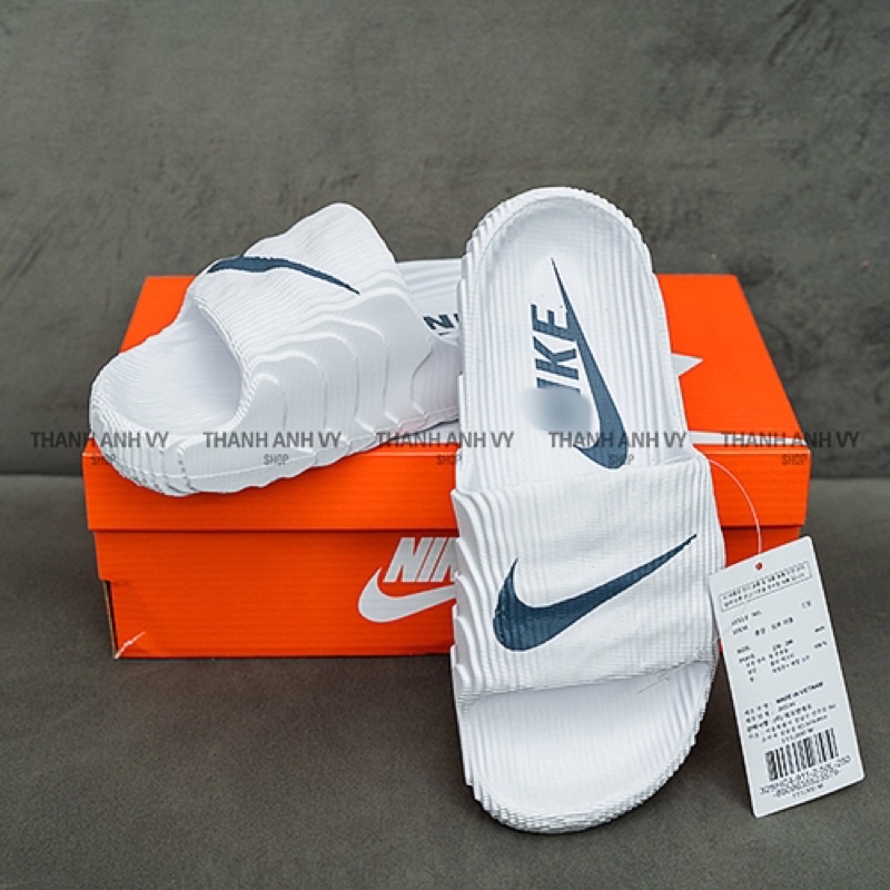 Dép Nikee đúc nguyên khối siêu nhẹ, dép unisex quai ngang đẹp dáng thể thao chống nước full box