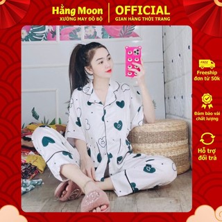 Đồ Bộ Ngủ Pijama Lụa Latin Satin  Dài Cánh Dơi Mặc Nhà Thoải Mái Cute Dễ Thương Giá Rẻ