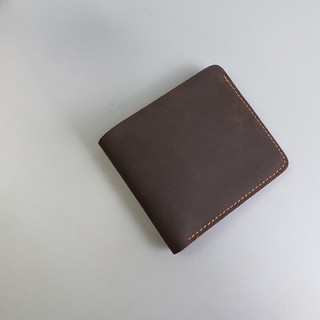 Ví Nam Da Xịn Viền Làm Thủ Công Nâu Cafe