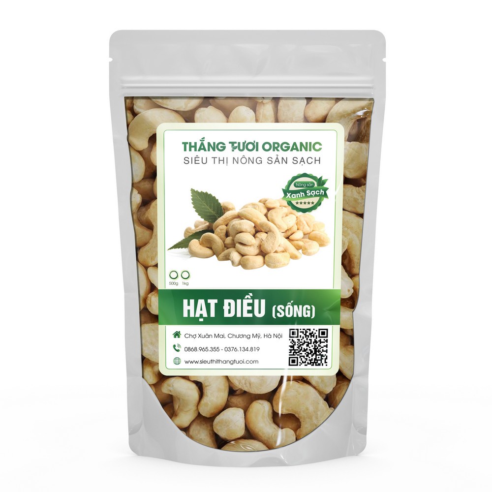 HẠT ĐIỀU TƯƠI (NGUYÊN HẠT) NHÂN TRẮNG SỐNG - HẠT DINH DƯỠNG LOẠI 1 DÙNG NẤU SỮA HẠT, LÀM BÁNH, ĂN SỐNG TỐT CHO SỨC KHỎE