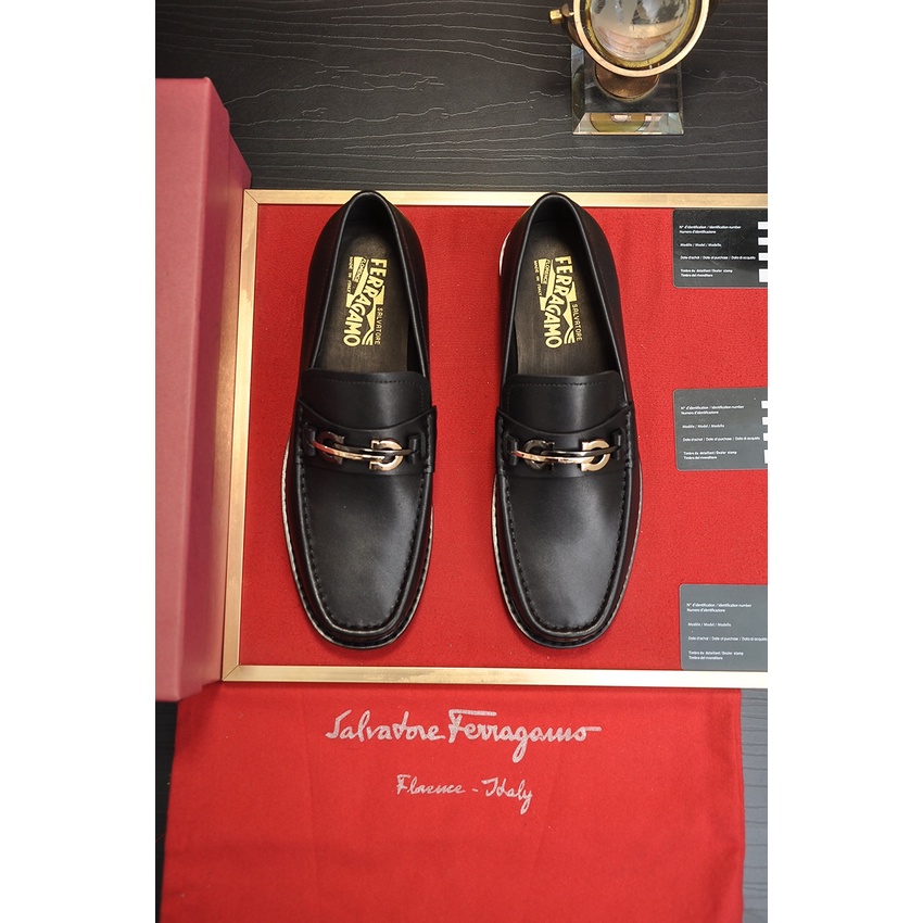 Giày tây lười nam da thật thời trang cao cấp Savatore Ferragamo thiết kế lịch lãm, sang trọng