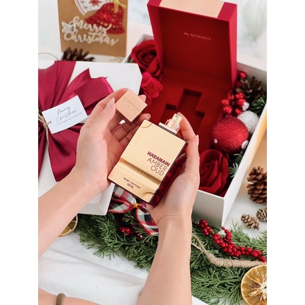 𝑨𝑳 𝑯𝑨𝑹𝑨𝑴𝑨𝑰𝑵 Amber Oud 𝑹𝑼𝑩Y 𝑬𝑫𝑰𝑻𝑰𝑶𝑵(10ml)- MIN PERFUME