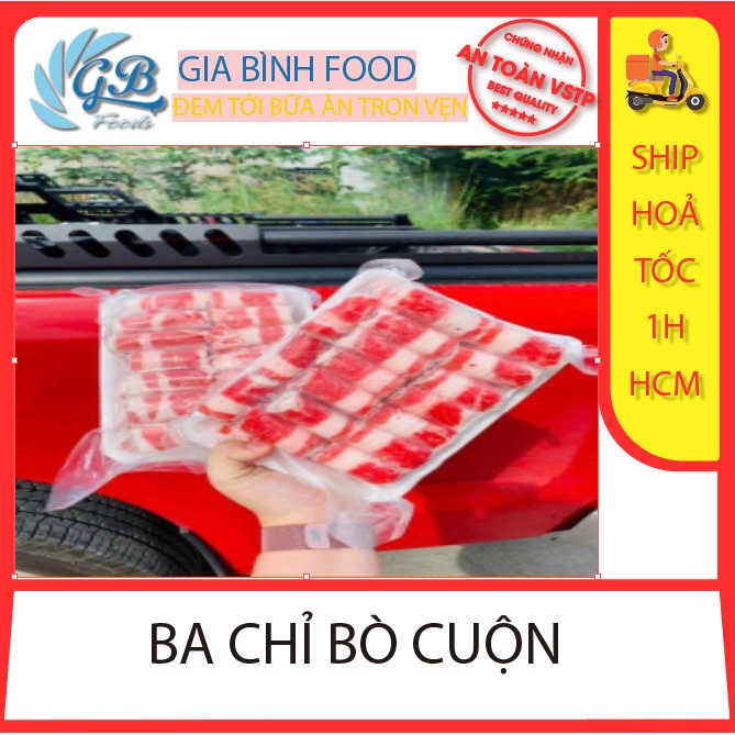 Ba chỉ bò cuộn mỹ khay 500gr