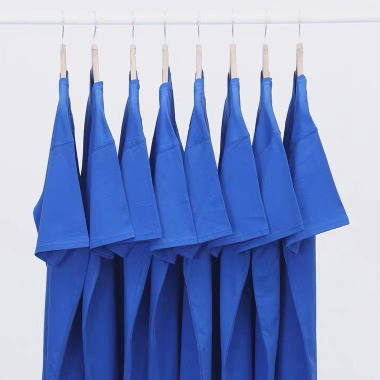 Áo phông áo thun unisex nam nữ màu xanh nước biển 100% cotton mềm mịn mùa hè siêu mát đủ size đủ màu đến 3XL