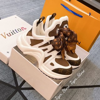 GIÀY LV WHITE BROWN LAI AU SC [ Full Box + Free Ship ]