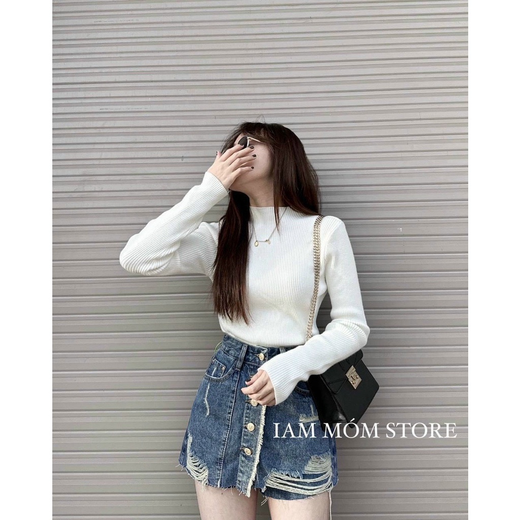 Chân váy bò rách M-Chou trendy