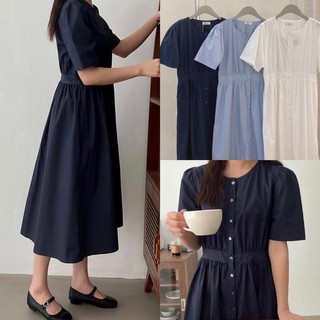 Váy thô khuy dáng dài Hàn xẻng (ẢNH THẬT SHOP CHỤP)