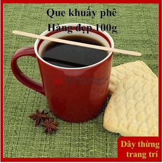 Que khuấy cafe, 100g, que kem gỗ, que gỗ tròn làm mô hình, handmade, mô hình tăm tre