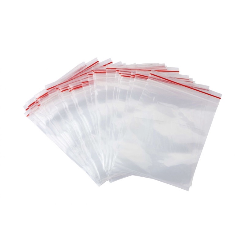 [100 gram] Túi zip chỉ đỏ đủ size