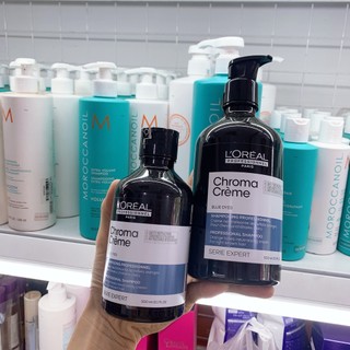 Dầu gội khử cam loreal chroma creme blue dyes 300ml/500ml lse - chai