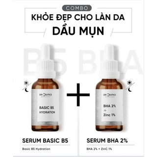 DRCEUTICS  Tinh Chất B5 Basic Hydration 5% DrCeutics Cho Da Dầu Mụn 30ml ( Chính Hãng )