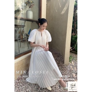Váy maxi dập ly 4 màu