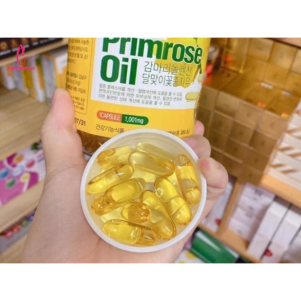 Viên Uống Tinh Dầu Hoa Anh Thảo Hàn Quốc Cân Bằng Nội Tiết Tố Nữ 300 Viên Evening Primrose Oil - Viko Home