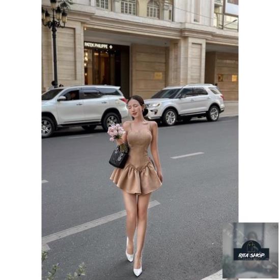 Đầm xoè 2 dây cup ngực dễ thương sexy 3397