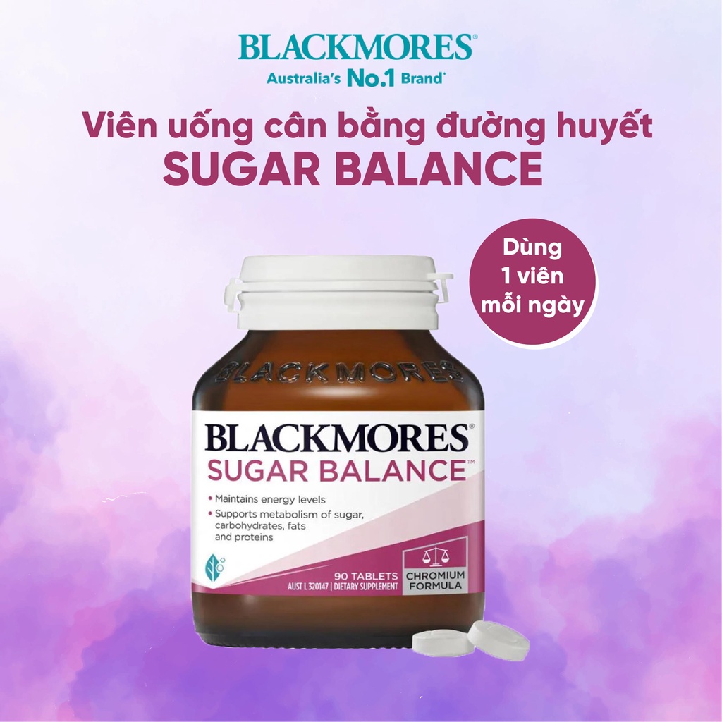 [NK Úc] Viên Uống Cân Bằng Đường Huyết Sugar Balance Blackmores 90v - TD Shop