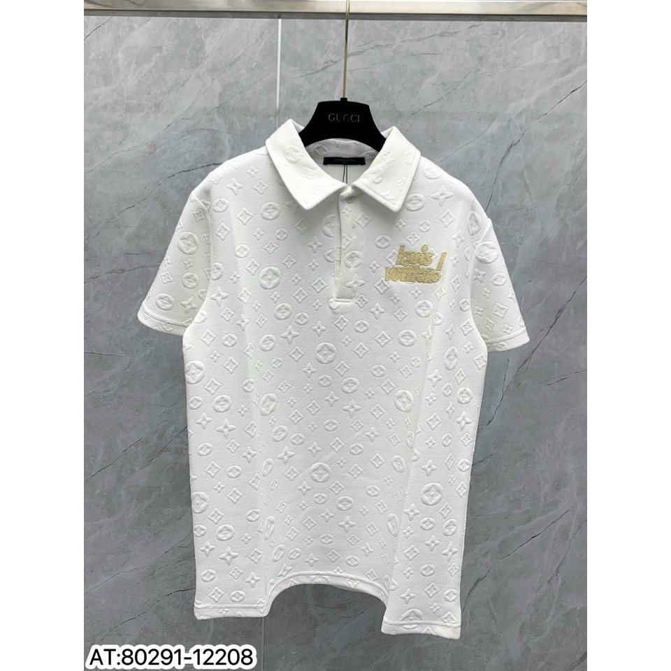 Áo Polo nam LV thêu họa tiết thun basic cộc tay phong cách trẻ trung chuẩn form nhiều màu