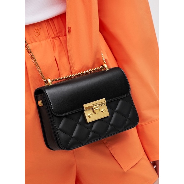 Túi xách nữ-Túi Cnk vân trám ,khóa vuông bản nhỏ!!!