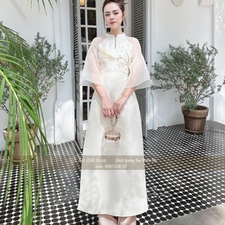 Áo dài cách tân nữ tay bèo ld55
